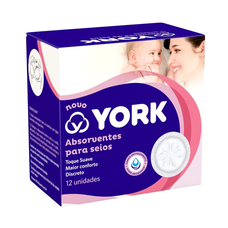 Absorventes para Seios York 12 unidades