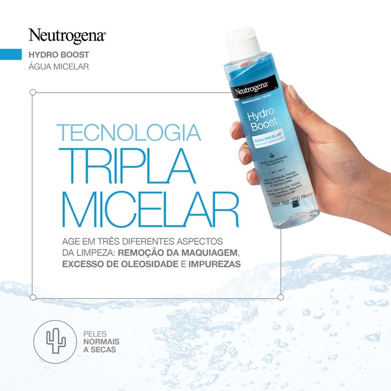 Água Micelar Neutrogena 200 ml 7 em 1 Hydro Boost