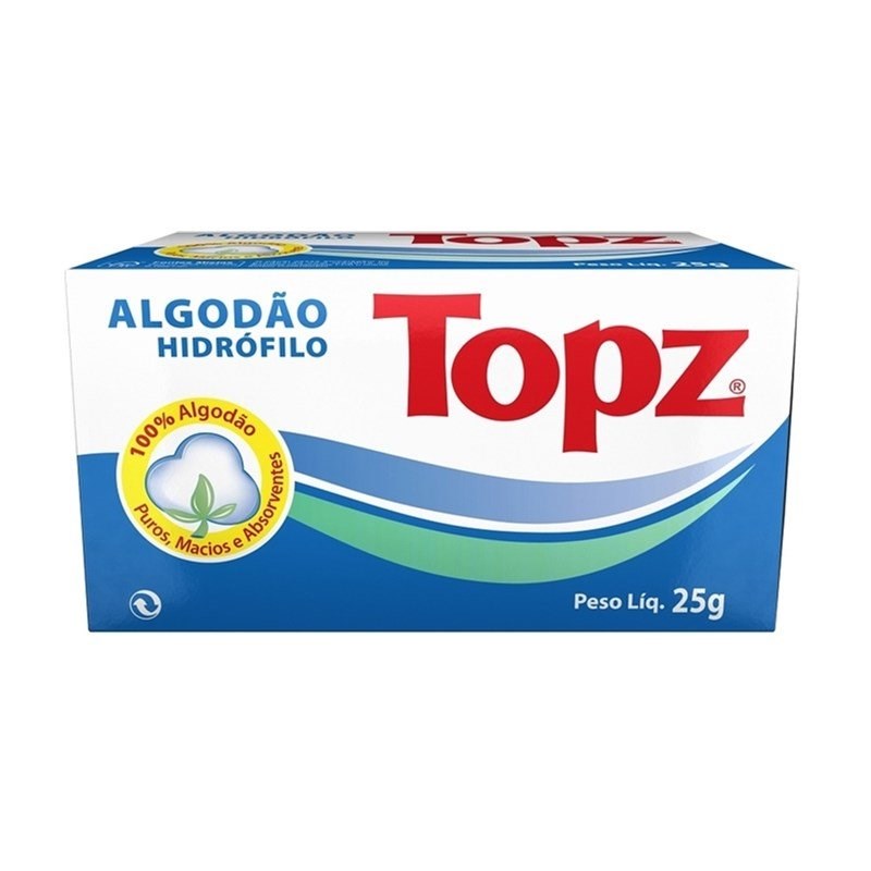 Algodão Topz Hidrófilo 25 gr