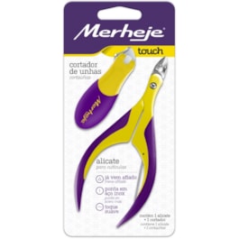 Alicate para Cutículas + Cortador de Unhas Merheje Touch Amarelo e Violeta Alicate para Cutículas + Cortador de Unhas Merheje Touch Amarelo e Violeta