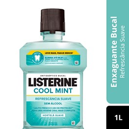 Antisséptico Bucal Listerine 1 Litro Cool Mint Sem Álcool