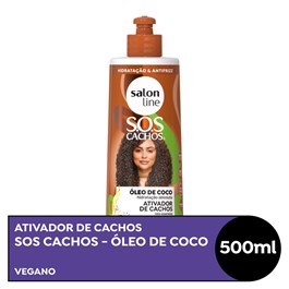 Ativador de Cachos Coco Salon Line S.O.S Cachos 500 ml Oleo e Manteiga de Coco