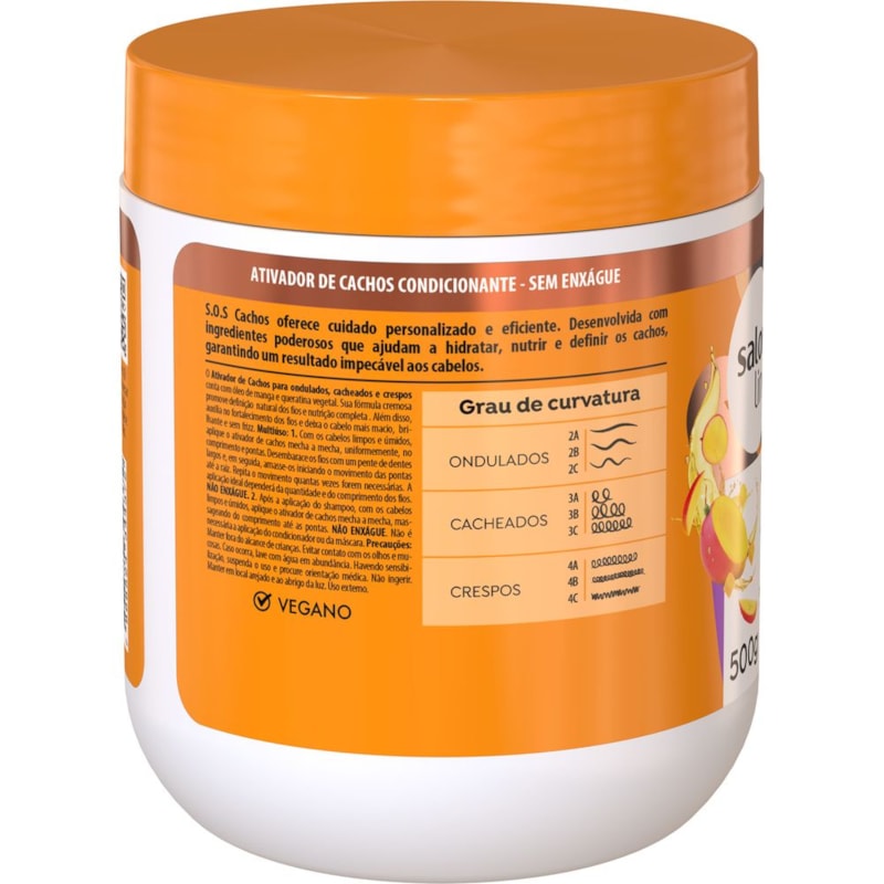 Ativador De Cachos Salon Line 500 Gr S O S Lojaslivia