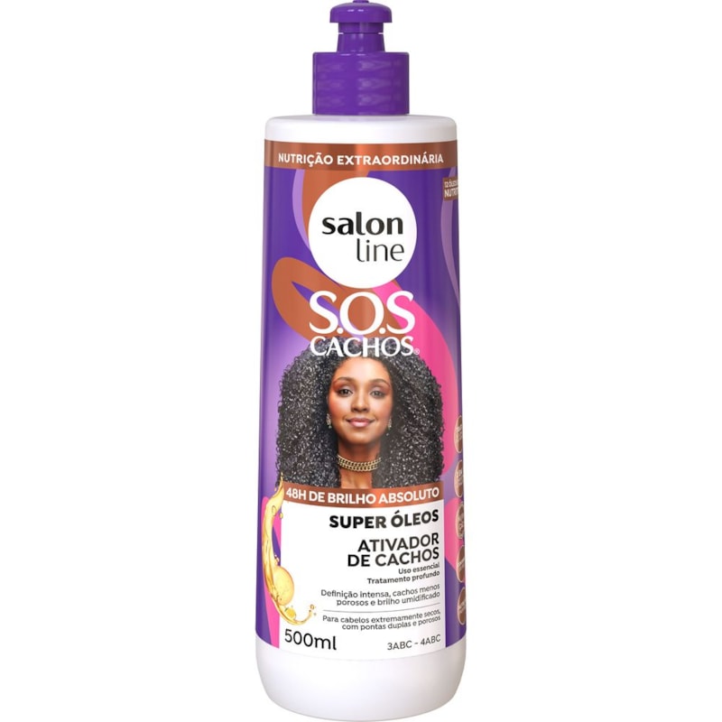 Ativador De Cachos Salon Line 500 Ml S O S Nutritivo Lojaslivia