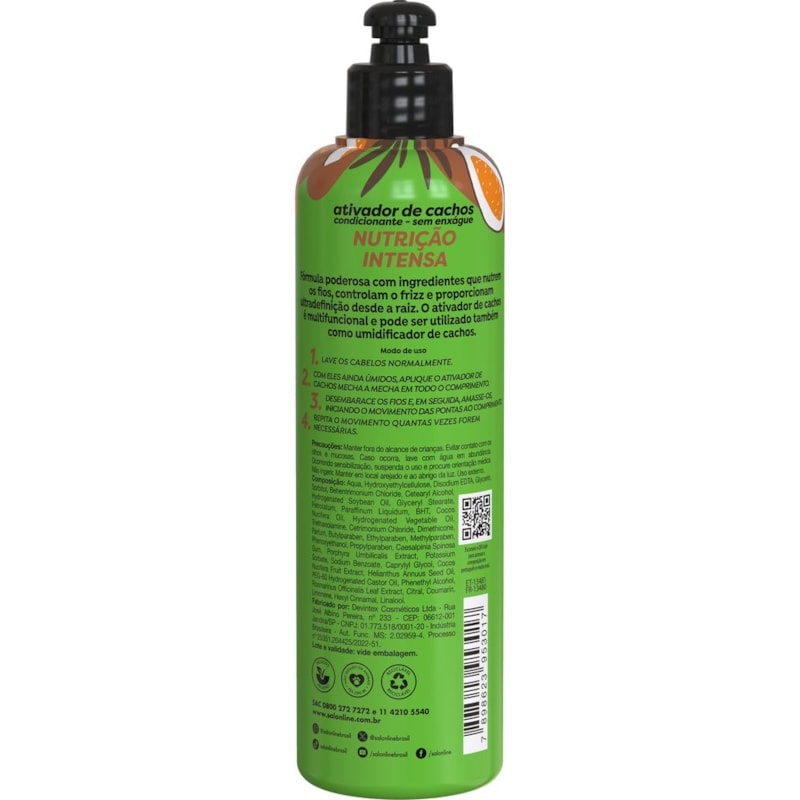 Ativador De Cachos Salon Line Hidra 300 ml Óleo de Coco