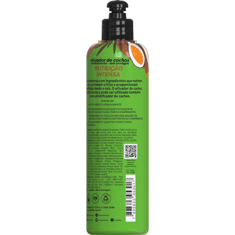 Ativador De Cachos Salon Line Hidra 300 ml Óleo de Coco