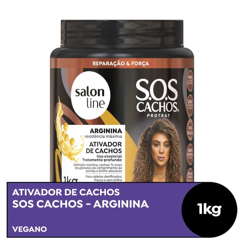 Ativador De Cachos Salon Line S O S Cachos 1 Kg Reconstrucao Lojaslivia