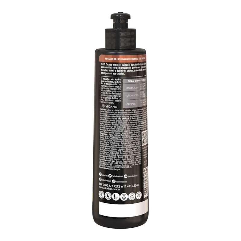 Ativador de Cachos Salon Line S.O.S Cachos 300 ml Arginina