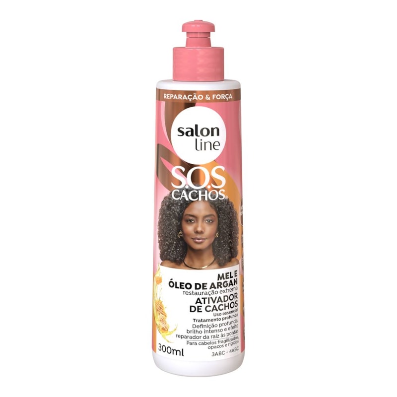 Ativador de Cachos Salon Line S.O.S Cachos 300 ml Mel e Óleo de Argan