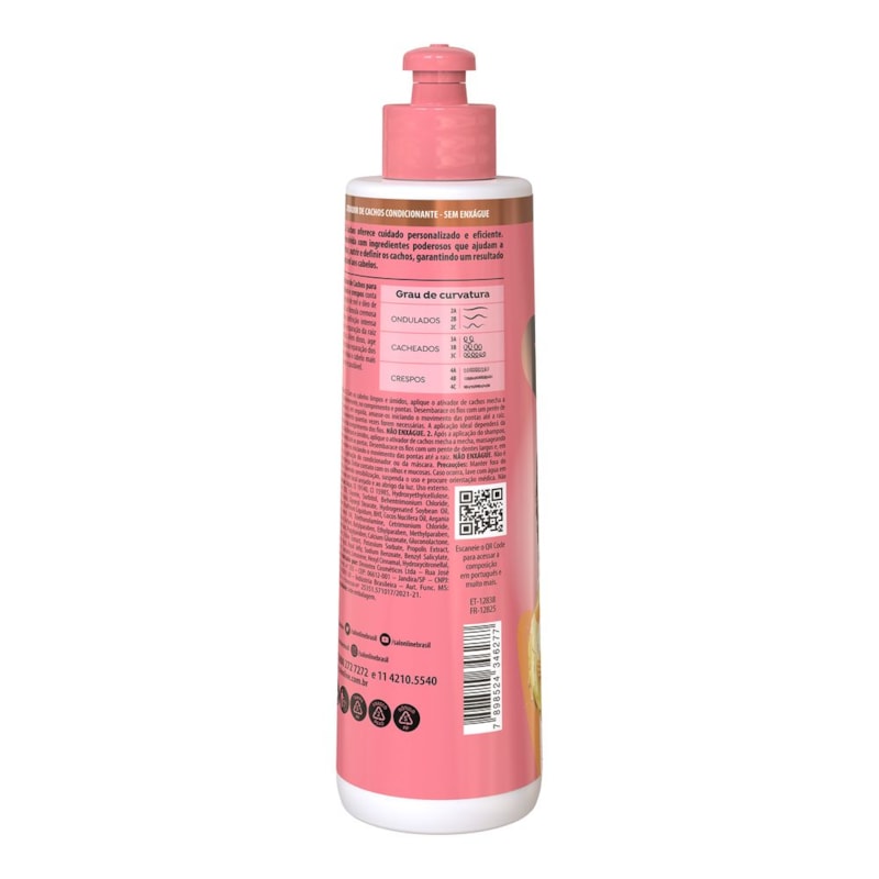 Ativador de Cachos Salon Line S.O.S Cachos 300 ml Mel e Óleo de Argan