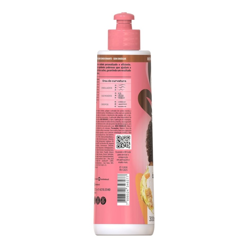 Ativador de Cachos Salon Line S.O.S Cachos 300 ml Mel e Óleo de Argan