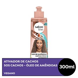 Ativador de Cachos Salon Line S.O.S Cachos 300 ml Óleo de Amendôas