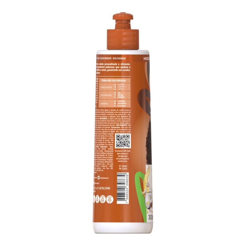 Ativador de Cachos Salon Line S.O.S Cachos 300 ml Óleo de Coco