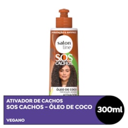 Ativador de Cachos Salon Line S.O.S Cachos 300 ml Óleo de Coco