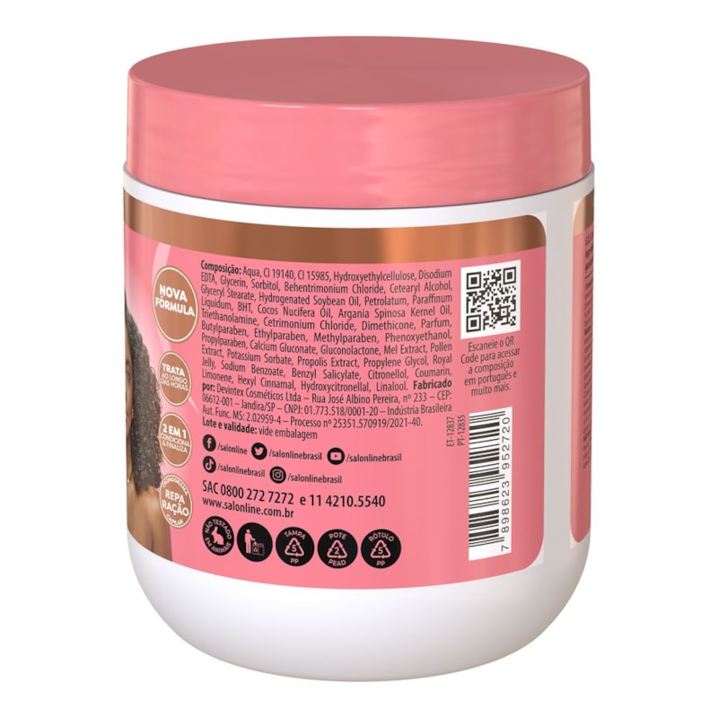 Ativador de Cachos Salon Line S.O.S Cachos 500 gr Mel e Óleo de Argan