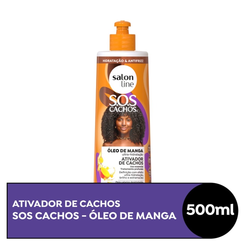 Ativador De Cachos Salon Line S O S Cachos 500 Ml Umidificador Lojaslivia