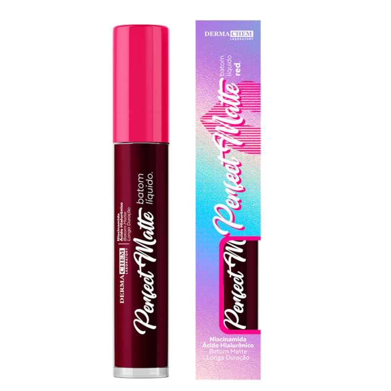 Batom Líquido Dermachem 3,8 ml Perfect Matte Red Irresistible