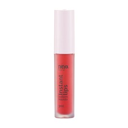 Batom Líquido Nina Makeup Instant Lips 3 ml Rubi