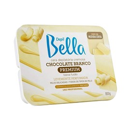 Cera Cremosa Depil Bella Premium 800 gr Chocolate Branco