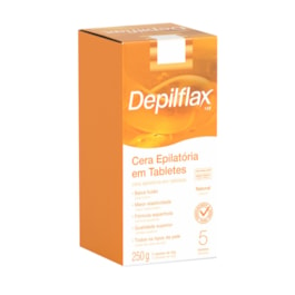 Cera Epilatória em Tabletes Depilflax 250 gr Natural