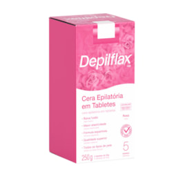 Cera Epilatória em Tabletes Depilflax 250 gr Rosa