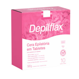 Cera Epilatória em Tabletes Depilflax 500 gr Rosa