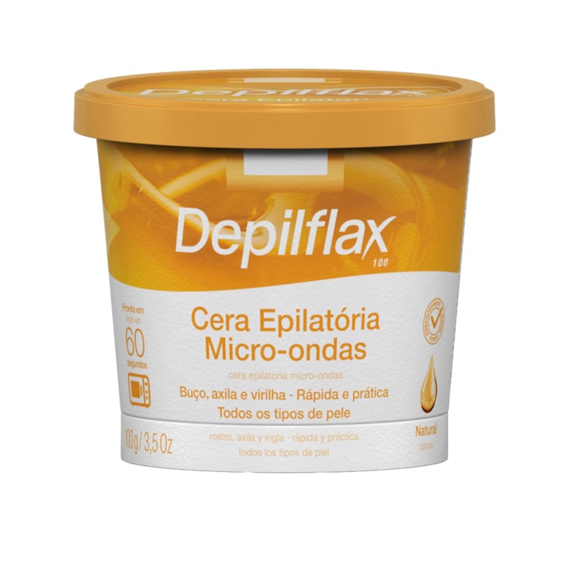 Cera Epilatória Micro-ondas Depilflax 100 gr Natural