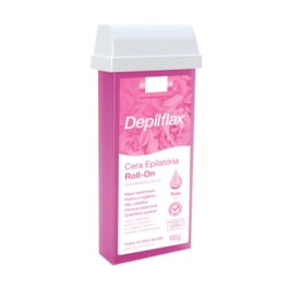 Cera Epilatória Roll-On Depilflax 100 gr Rosa