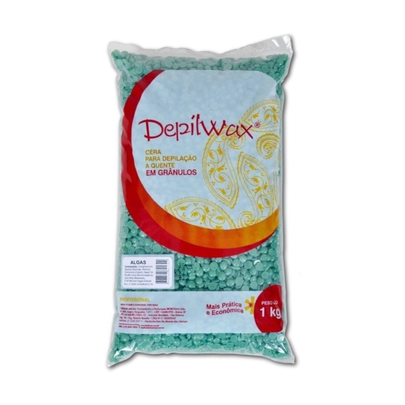 Cera Quente Depilwax Grânulos 1 Kg Algas