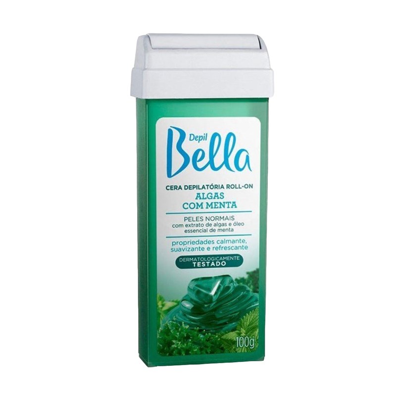 Cera Refil Roll On Depil Bella 100 gr Algas com Menta