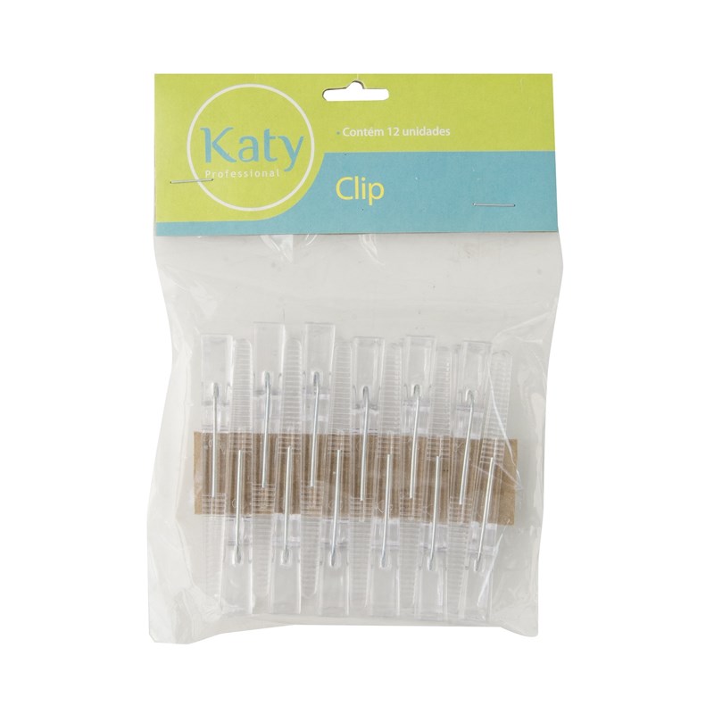 Clips Katy Plástico 12 unidades Trasparente