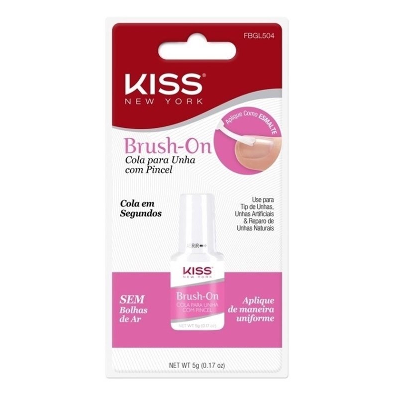 Cola para Unhas Kiss New York Brush-On