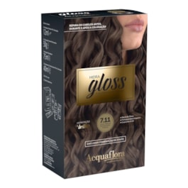 Coloração Acquaflora Hidra Gloss Louro Natural Acinzentado Intenso 7.11 Coloração Acquaflora Hidra Gloss Louro Natural Acinzentado Intenso 7.11