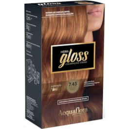 Coloração Acquaflora Hidra Gloss Louro Natural Acobreado Dourado 7.43 Coloração Acquaflora Hidra Gloss Louro Natural Acobreado Dourado 7.43