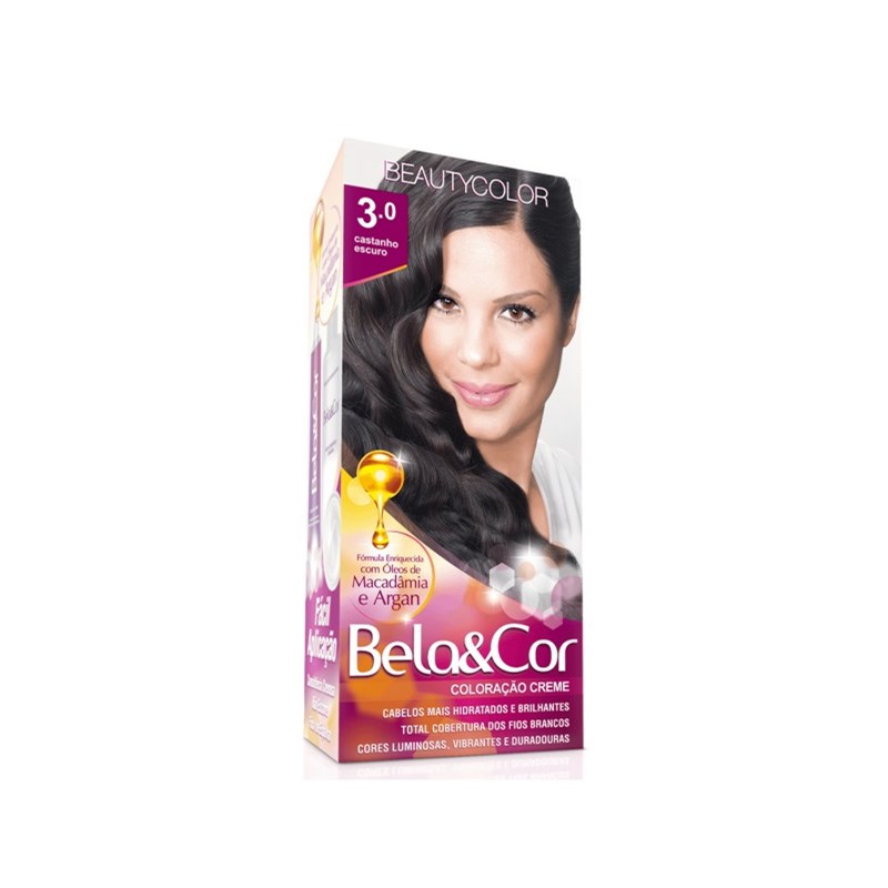 Coloração Beauty Color Bela&Cor Castanho Escuro 3.0