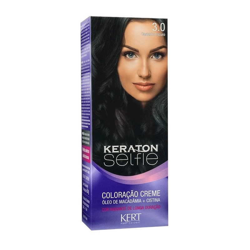 Coloração Keraton Selfie 50 gr Castanho Escuro 3.0