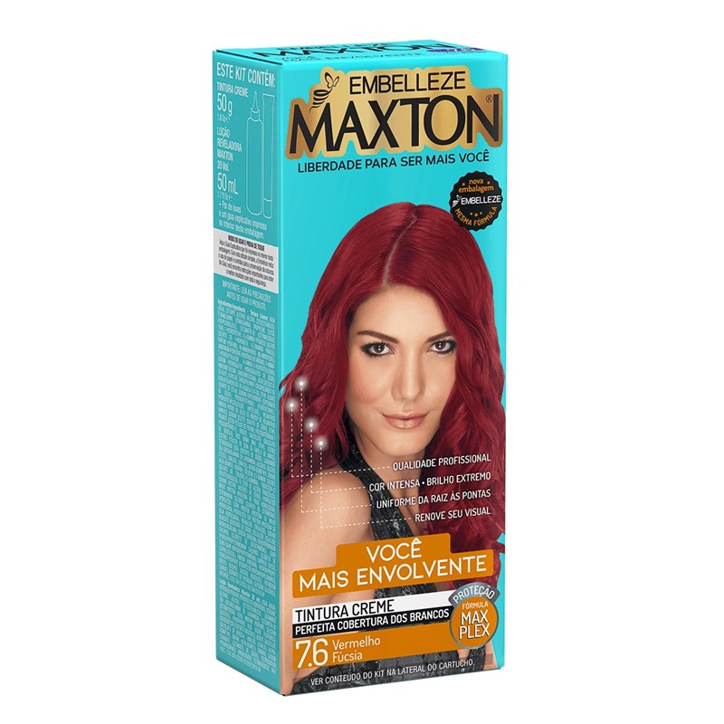 Coloração Maxton Kit Prático Vermelho Fúcsia 7.6