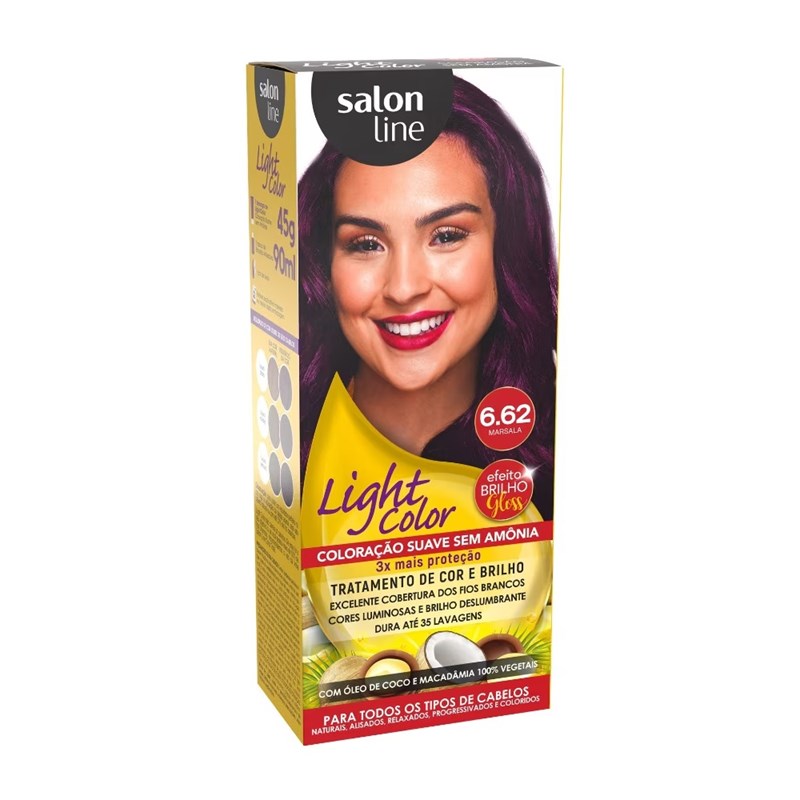 Coloração Salon Line Light Color Marsala 6.62