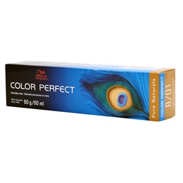 Coloracão Wella Color Perfect 60 gr Louro Claro Natural Acinzentado 8.01