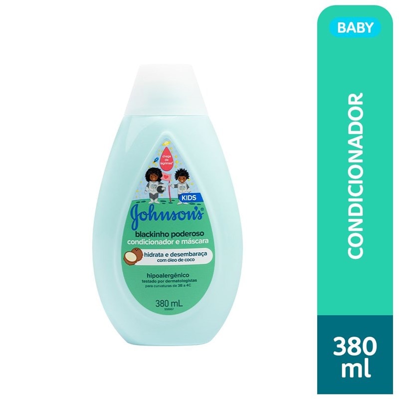 Condicionador e Máscara Johnson's Kids 380 ml Blackinho Poderoso