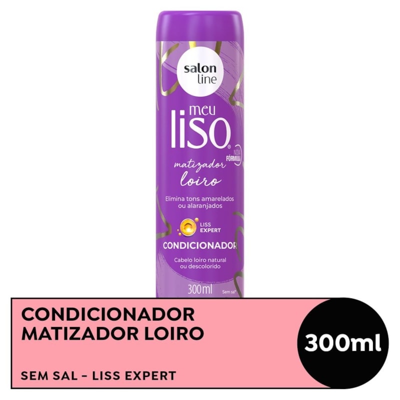 Condicionador Salon Line Meu Liso 300 ml Matizador Loiro