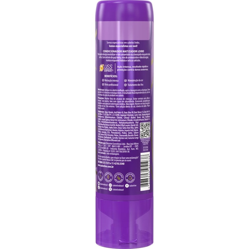 Condicionador Salon Line Meu Liso 300 ml Matizador Loiro