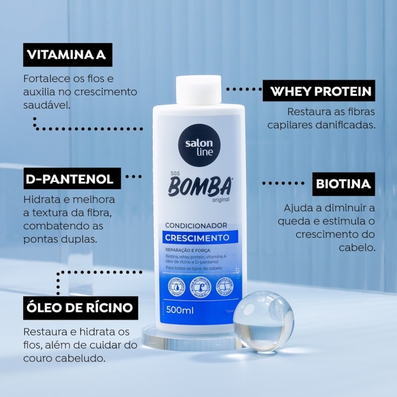 Condicionador Salon Line S.O.S Bomba 500 ml Crescimento