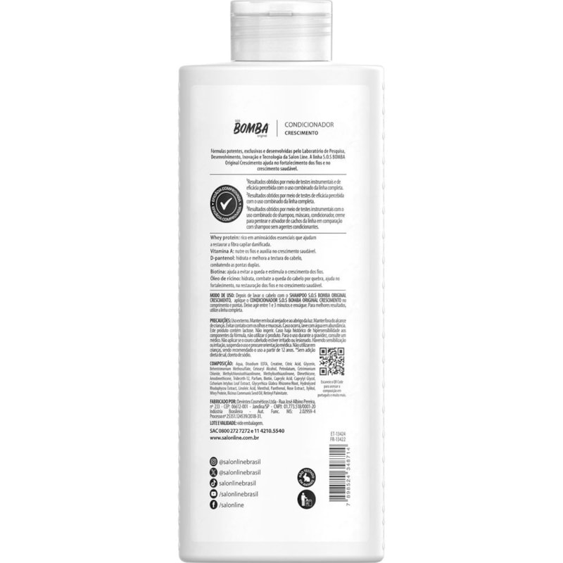 Condicionador Salon Line S.O.S Bomba 500 ml Crescimento