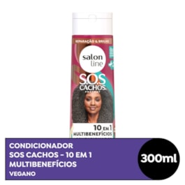 Condicionador Salon Line S.O.S Cachos 10 em 1 300 ml Multibenefícios