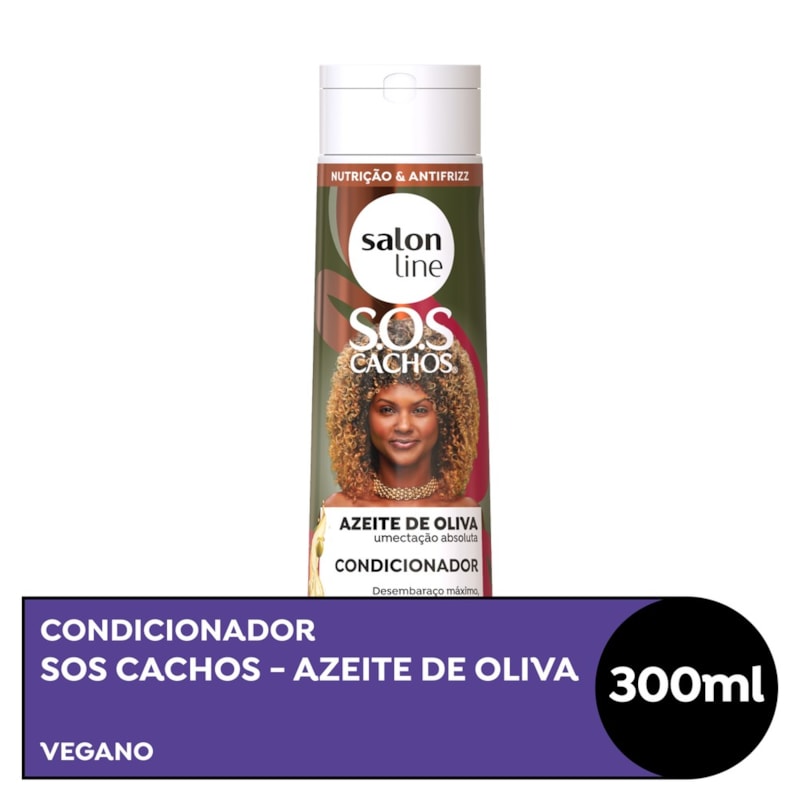 Condicionador Salon Line S O S Cachos 300 Ml Azeite De Oliva Lojaslivia