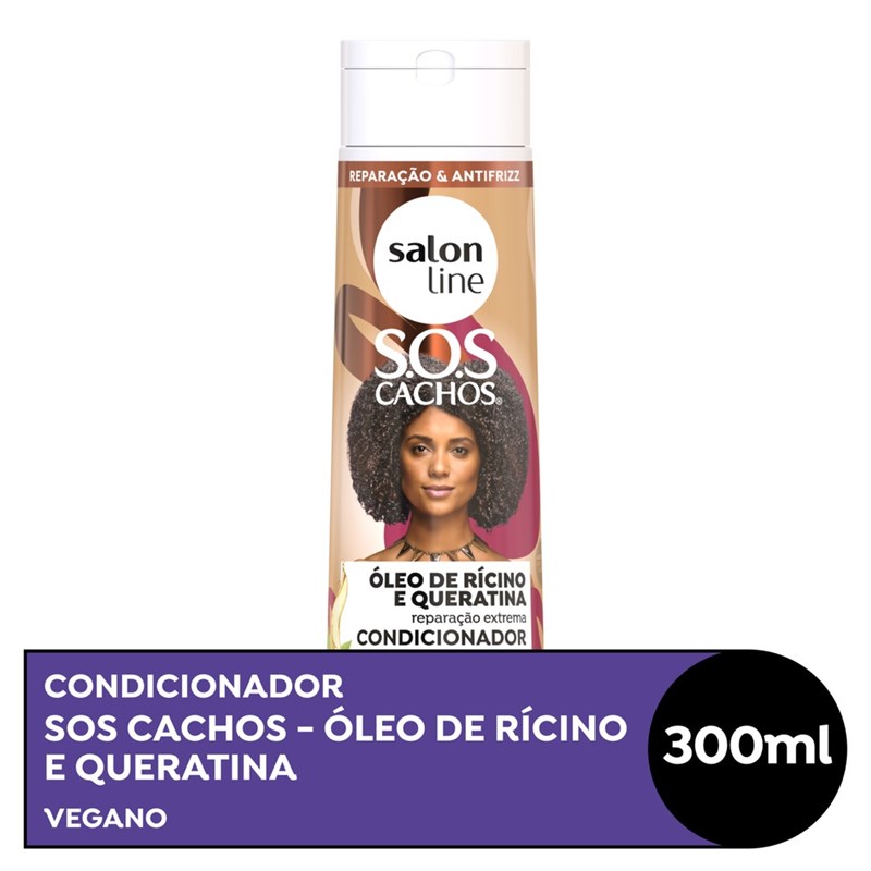 Condicionador Salon Line S.O.S Cachos 300 ml Óleo de Rícino e Queratina