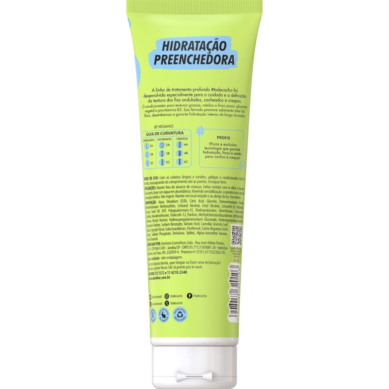 Condicionador Salon Line #tôdecacho 250 ml Hidratação Preenchedora