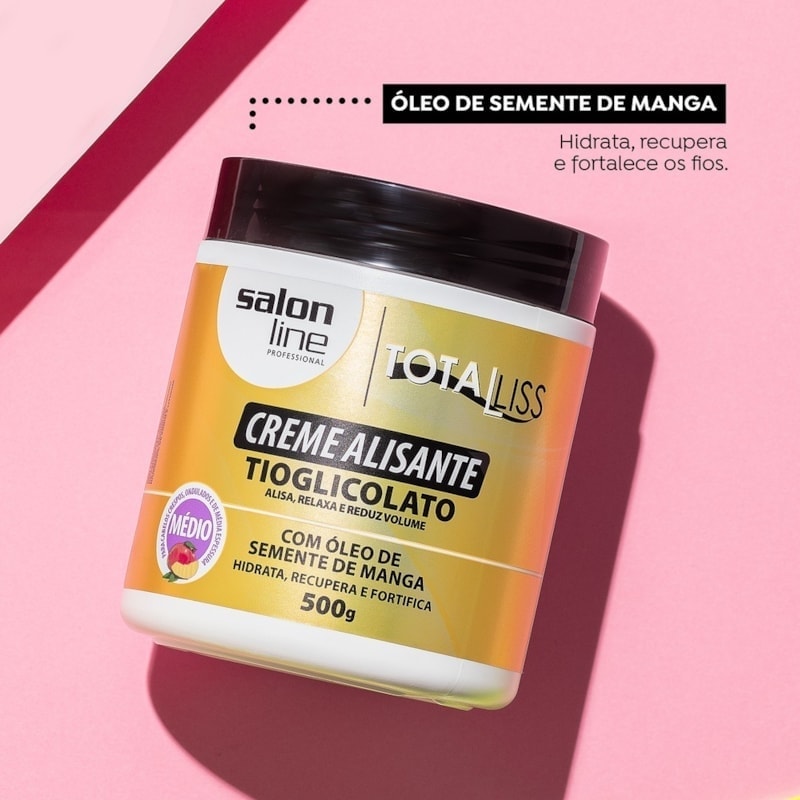 Creme Alisante Salon Line Tioglicolato 500 gr Médio