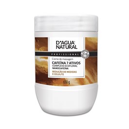 Creme de Massagem D'Agua Natural 650 gr Cafeína